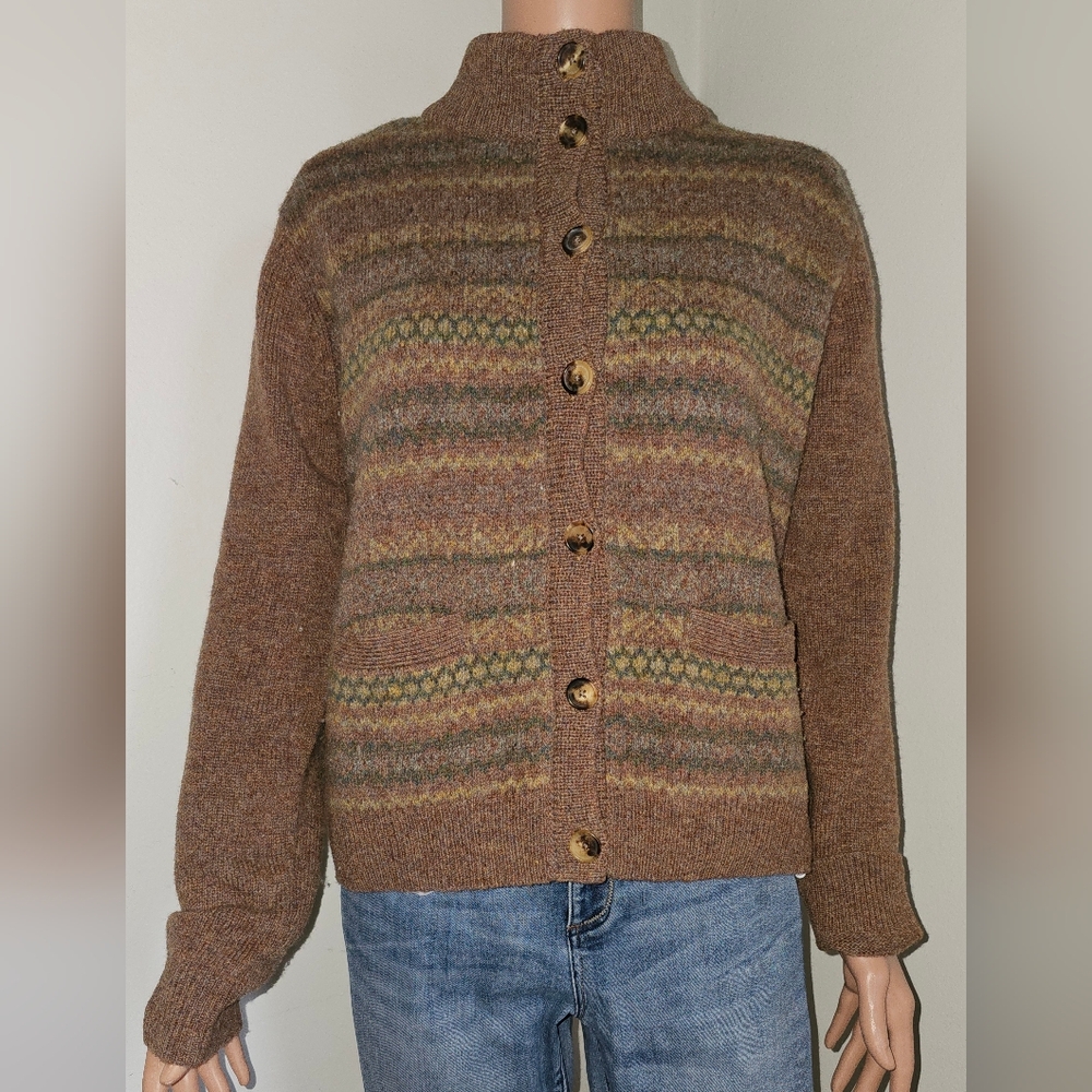 Brooks Brothers Multicolor Patterned Cardigan